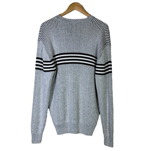 Golf Wang Sweater Mens XL Gray 100% Cotton Striped Logo Ribbed Skater Streetwear - Picture 5 of 6